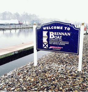 Brennan Boat marina sign